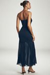By Anthropologie Strapless Twofer Pleated Midi Dress