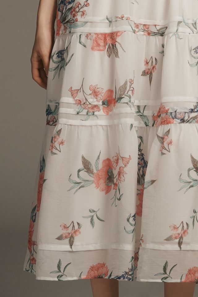 The Somerset Strapless Chiffon Midi Dress