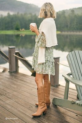 @loverlygrey x Anthropologie Puff-Sleeve Ruffle Mini Dress
