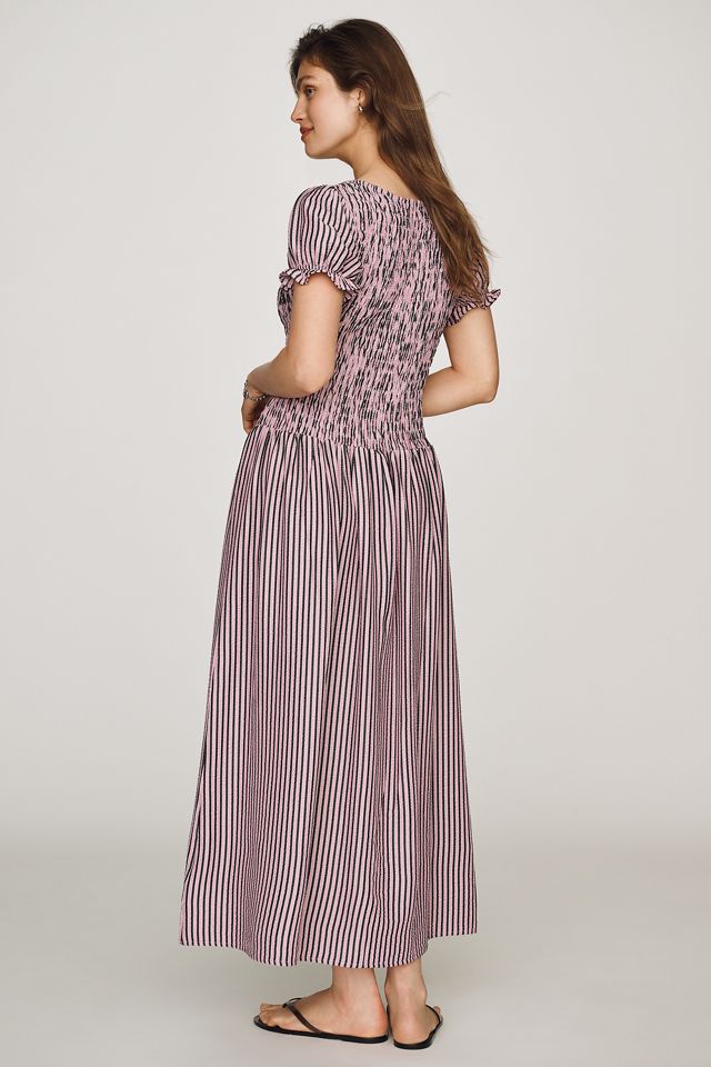 Maeve Smocked Short-Sleeve Maxi Dress #2