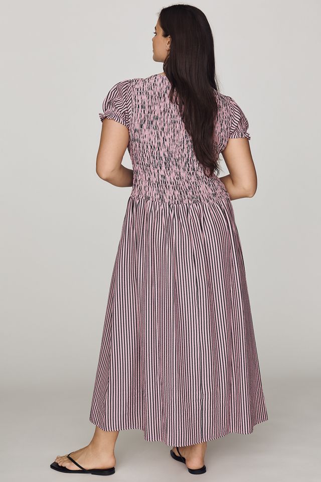 Maeve Smocked Short-Sleeve Maxi Dress #5