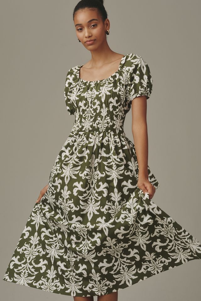 Maeve Puff Sleeve Fit & Flare Dress | Anthropologie