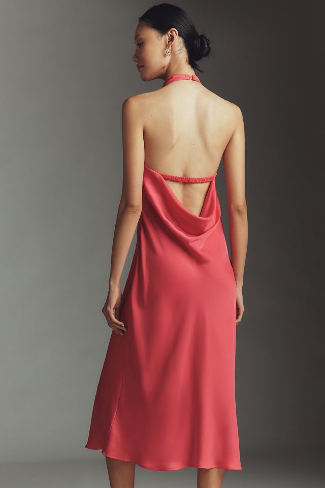 Jamie Halter Open Back Midi Dress by Maeve | Anthropologie