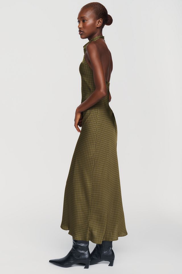 Maeve Jamie Satin Halter Midi Dress #2
