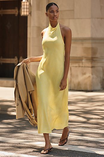 midi yellow dresses for women Honey Dress With Belt & Pockets - Wedding Guest, Winter-fall Outfit This is the dress you reach for when the sun is out and the plans feel promising Plus Size Split Hem Sleeveless