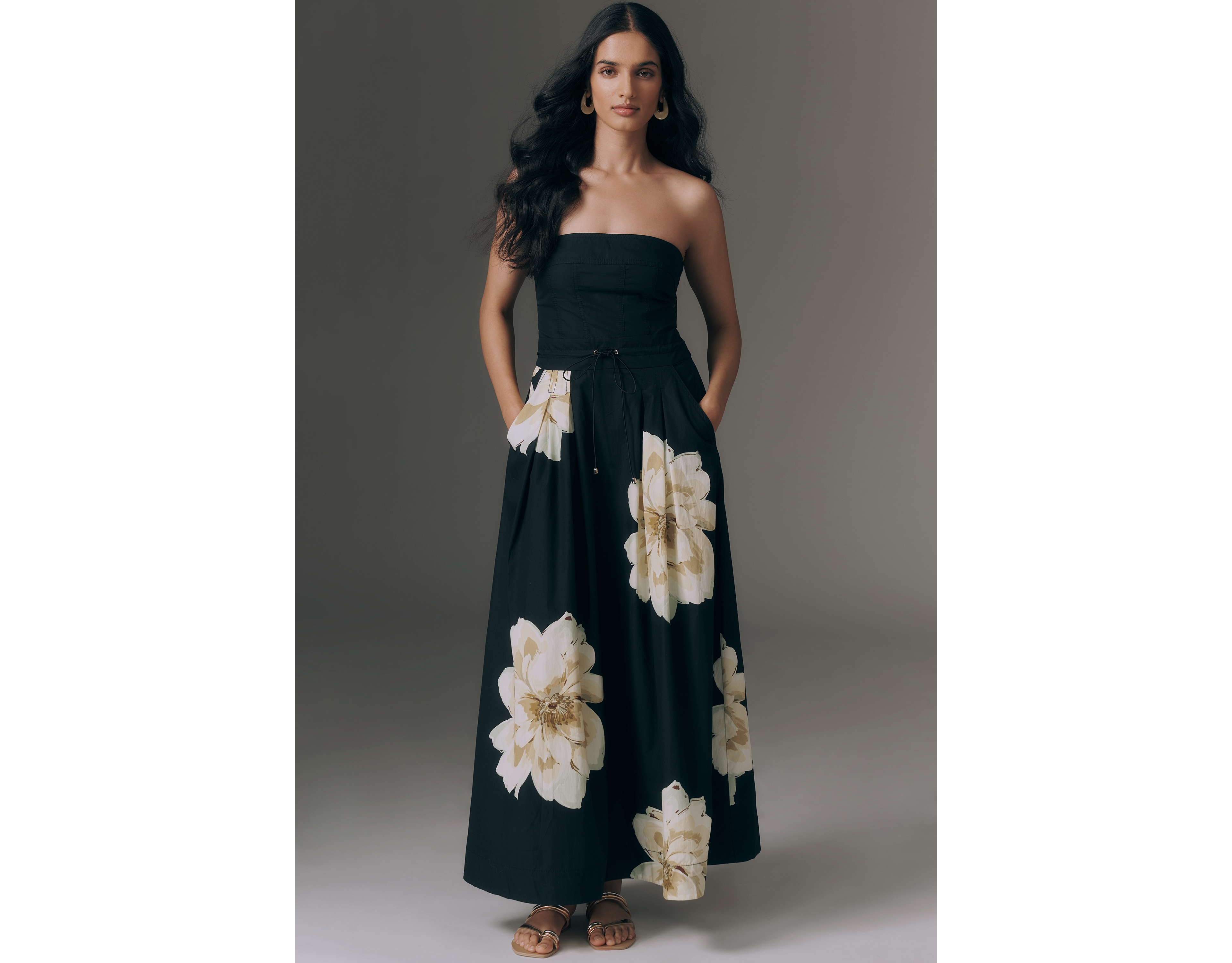 Maeve Strapless Waisted Maxi Dress