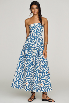 Maeve Strapless Waisted Maxi Dress | Anthropologie