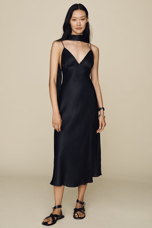 Maeve Clara Scarf-Neck Midi Dress #1