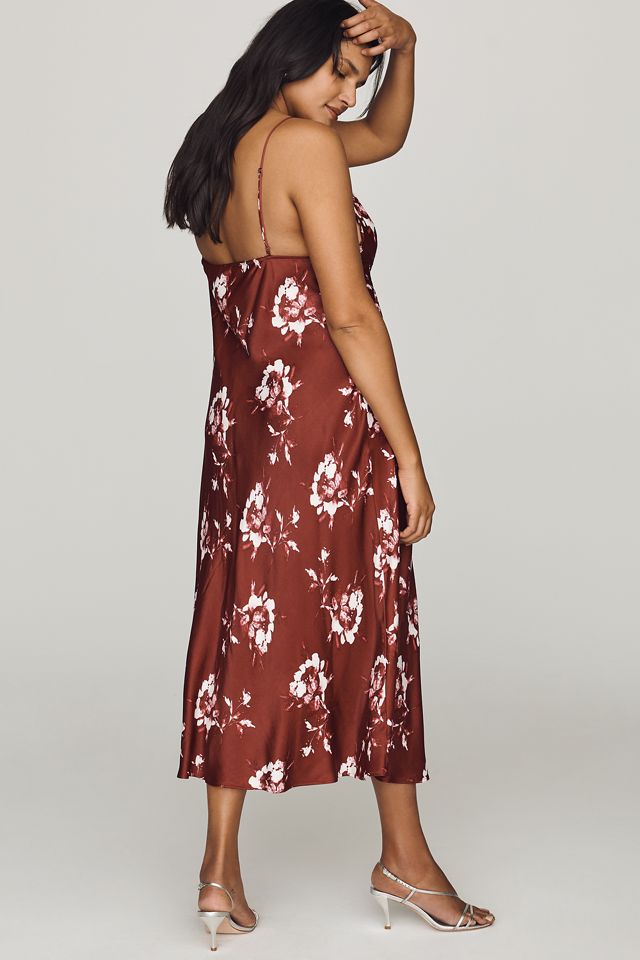 Clara Printed V-Neck A-Line Midi Dress by Maeve #5