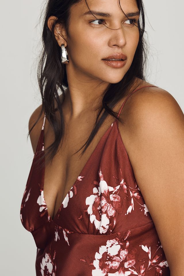 Clara Printed V-Neck A-Line Midi Dress by Maeve #6