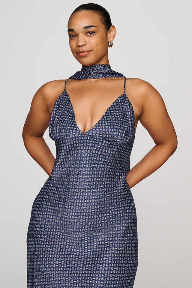 Vestido Midi de Línea A con Cuello en V Estampado Maeve #4