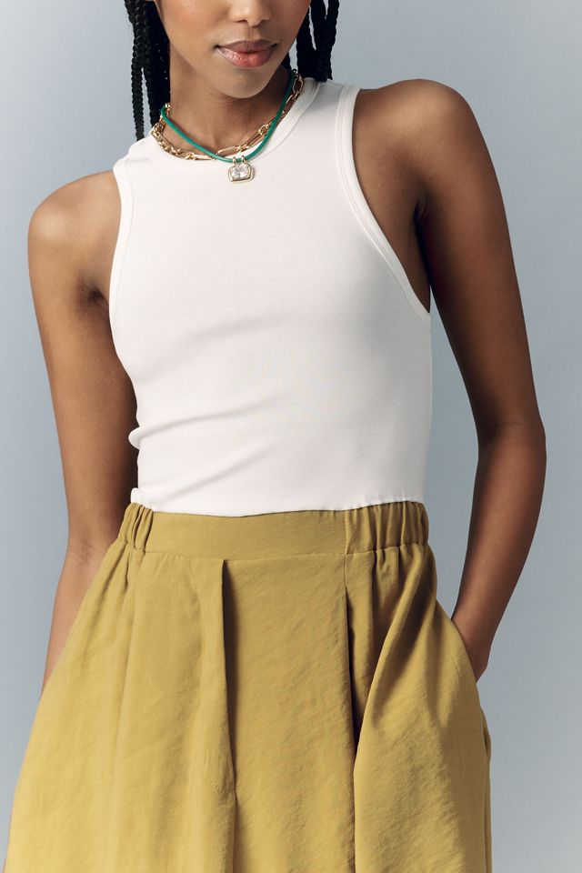 Maeve Sleeveless Racerback Twofer Midi Dress #1