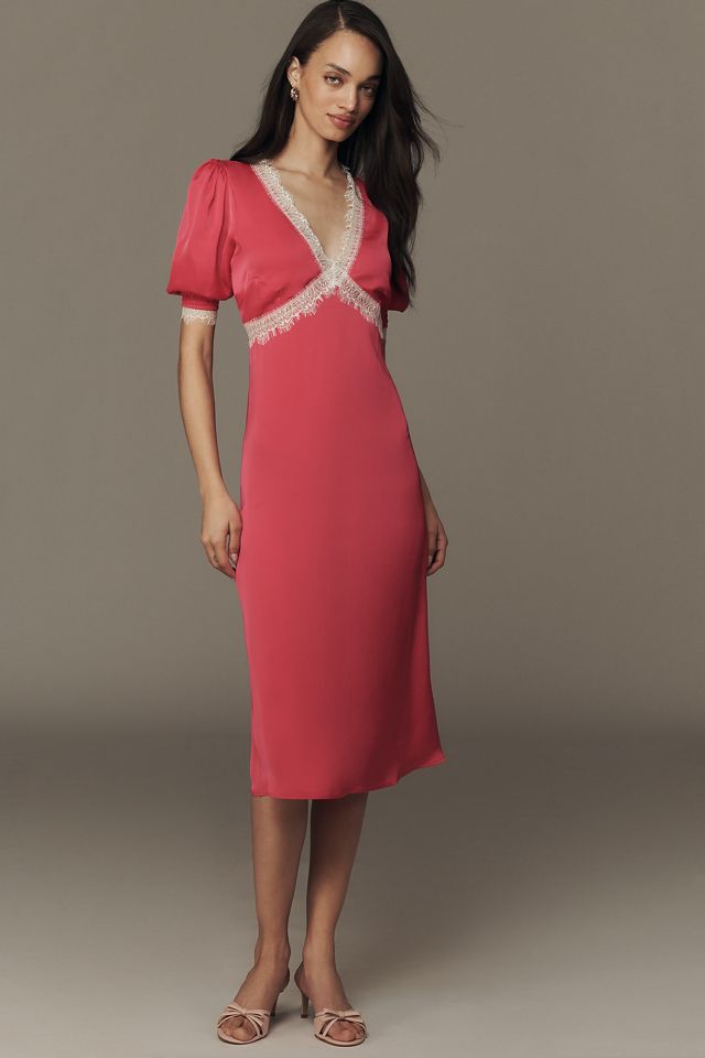 knee length dresses for ladies Anthropologie x In Earnest Byron Lars Lacy Midi Dress Size 10 NEW  Finds  For You