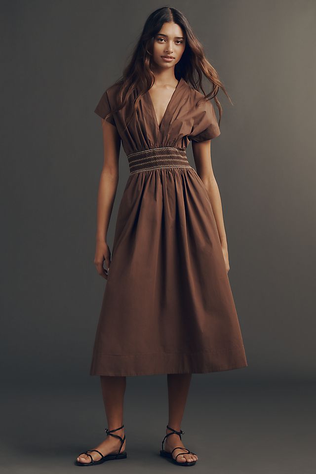 anthropologie brown dress Buy Deer Print Denim Mini from Next USA By Anthropologie Faux Leather Puff-Sleeve