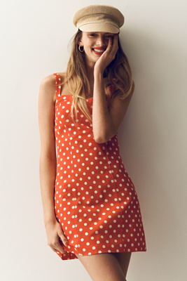 Maeve Sweetheart Polka Dot Mini Dress | Anthropologie