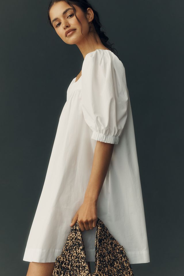 Maeve Cotton Puff-Sleeve Mini Dress #4