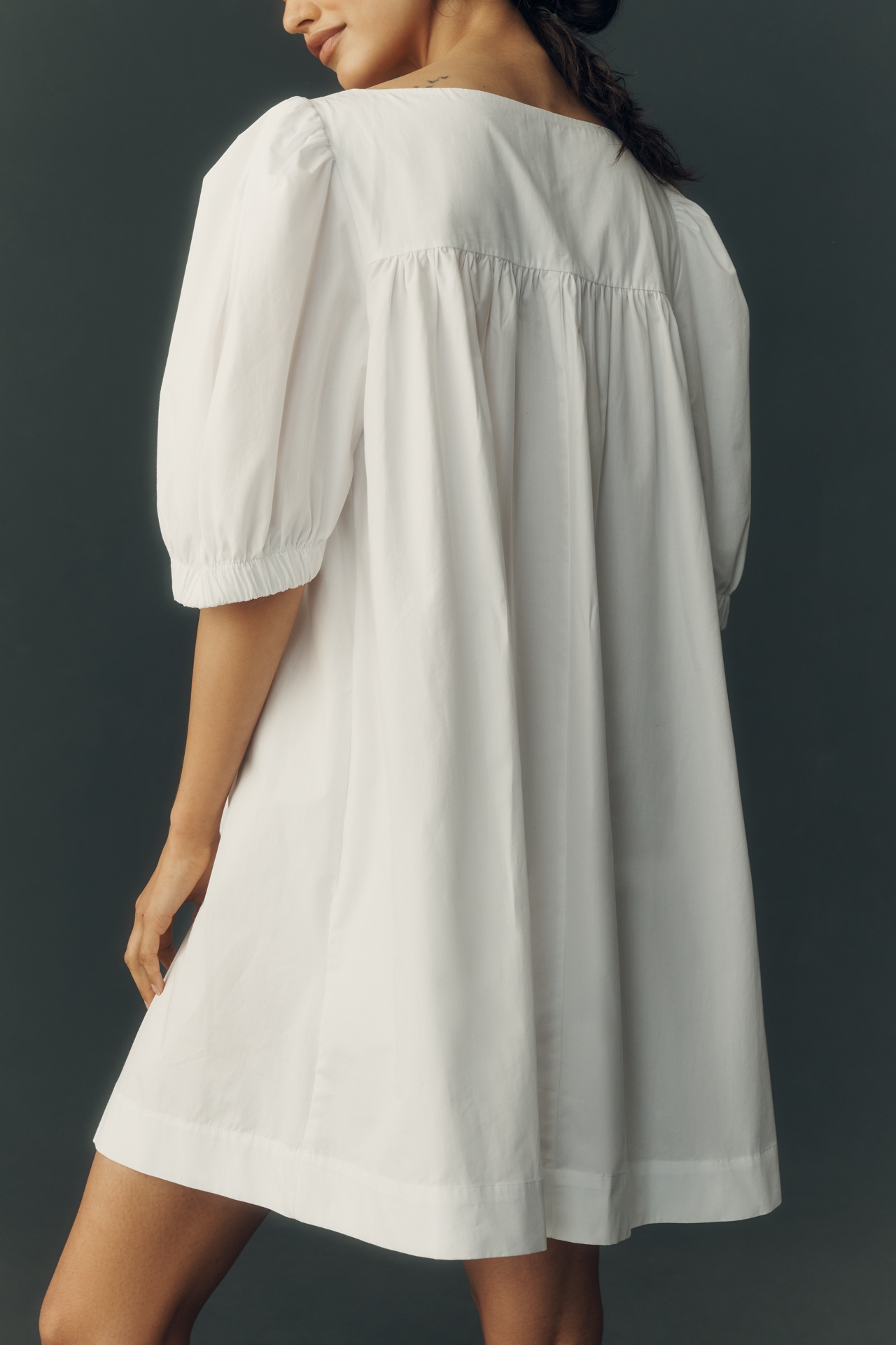 Maeve Cotton Puff-Sleeve Mini Dress