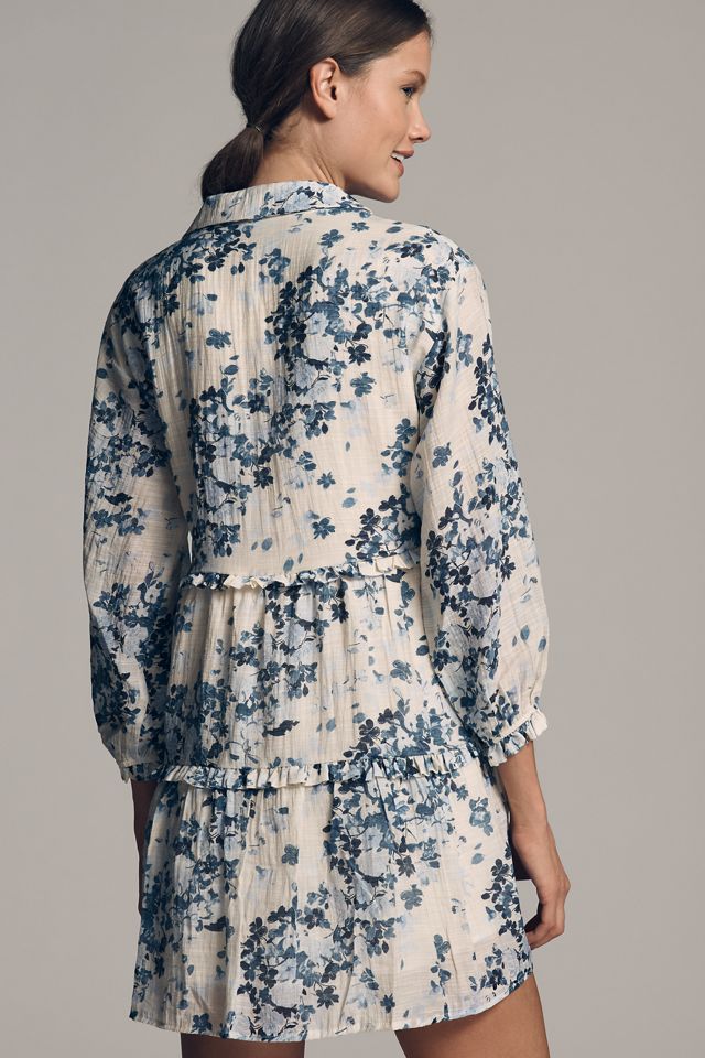 Maeve Bettina Tiered Mini Shirtdress #1