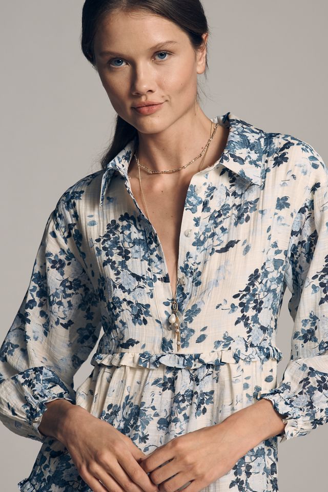 Maeve Bettina Tiered Mini Shirtdress #2