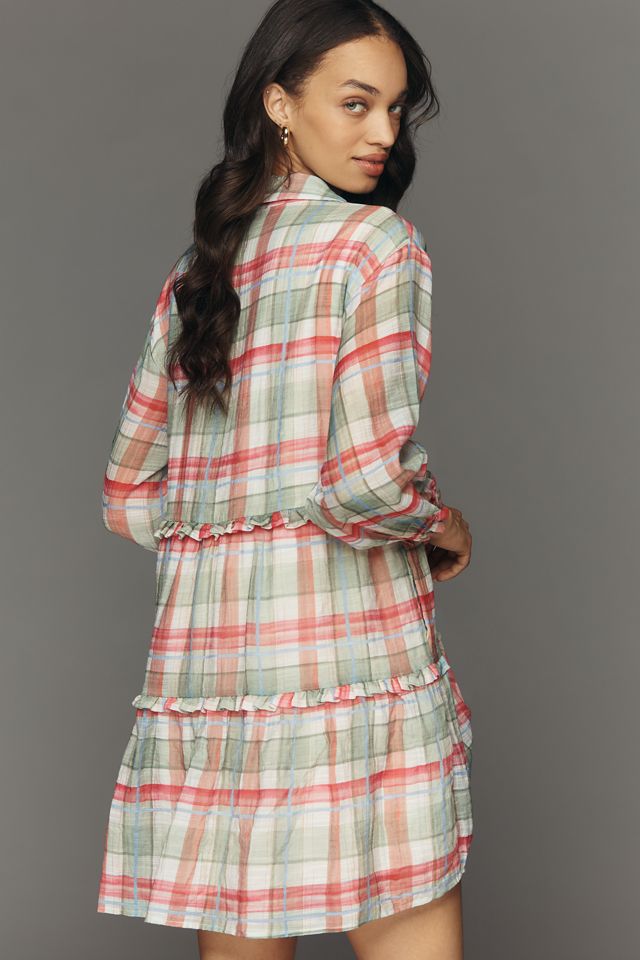 Maeve Bettina Tiered Mini Shirtdress #2