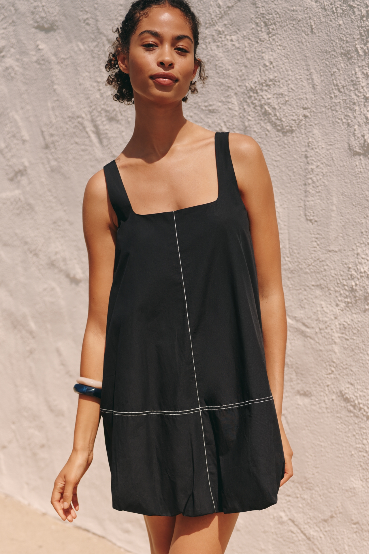 Maeve Poplin Bubble Mini Dress