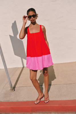 Poplin Bubble Mini Dress