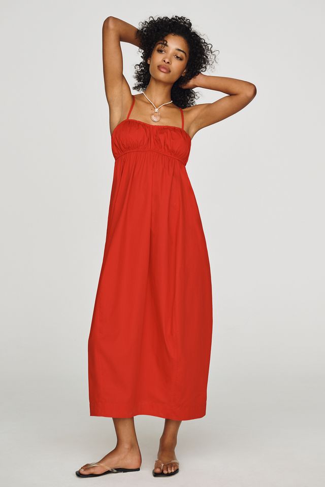 Maeve 100% Cotton Barrel Midi Dress #1