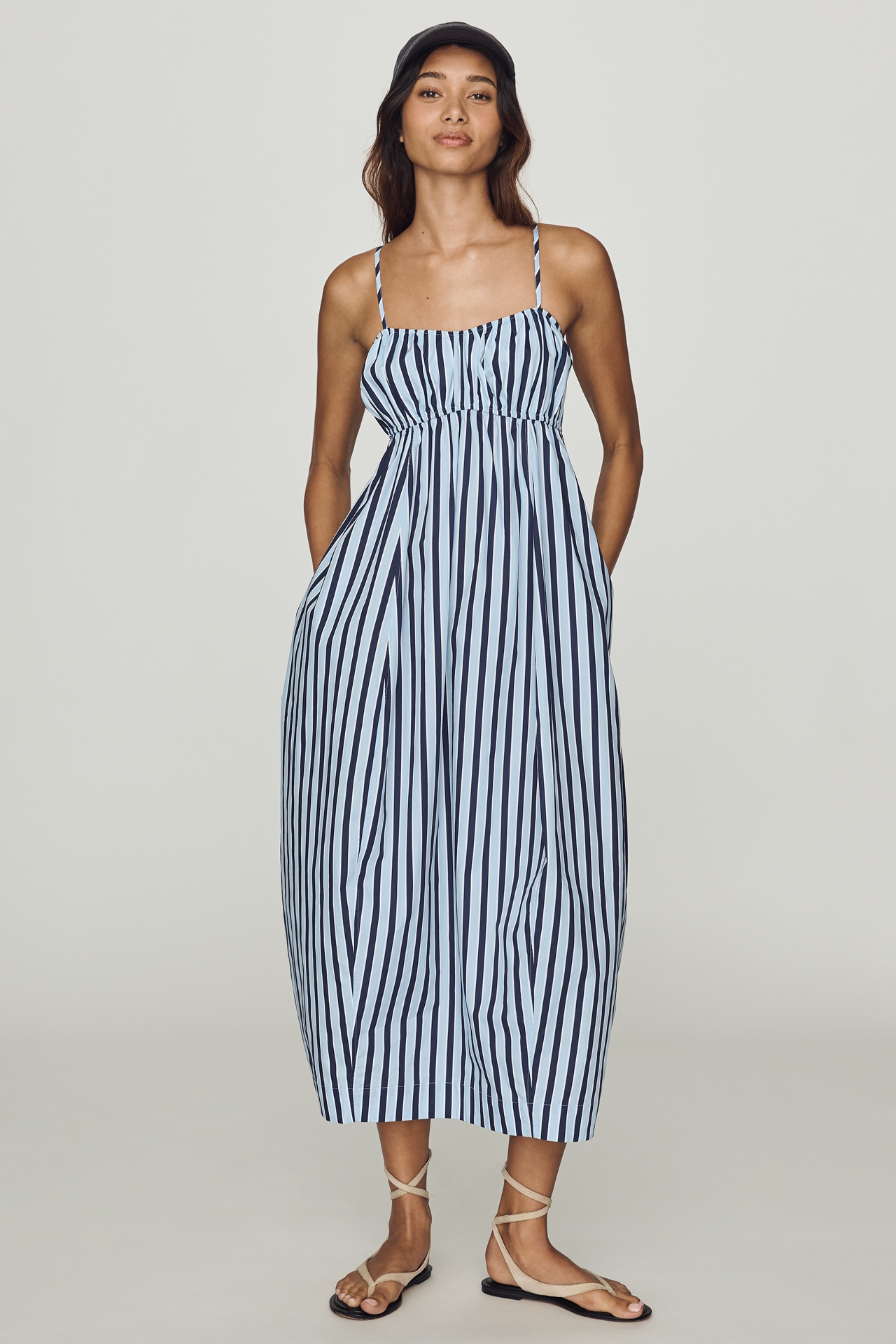 Maeve Cotton Barrel Midi Dress