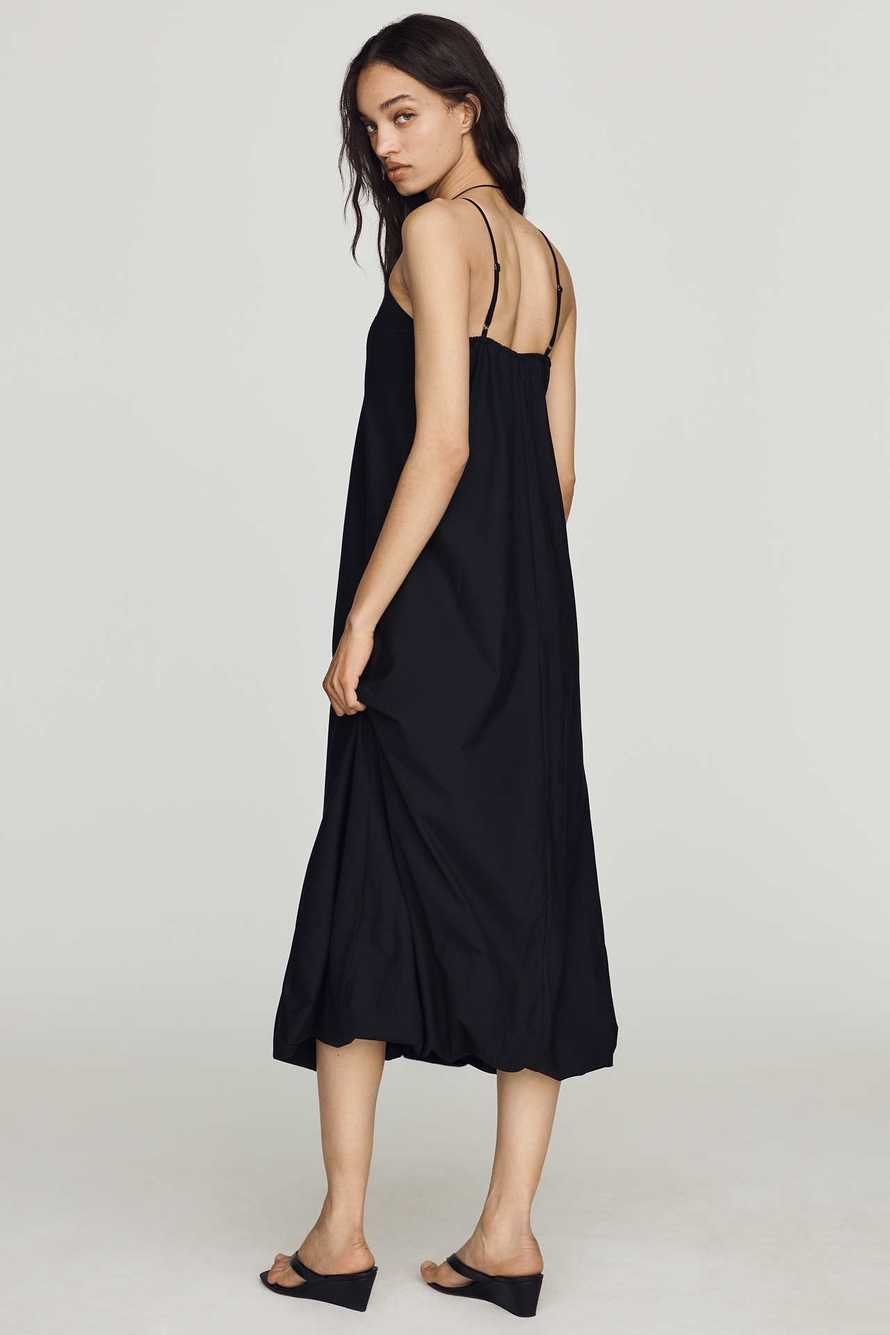 Maeve Cotton Bubble Hem Midi Dress