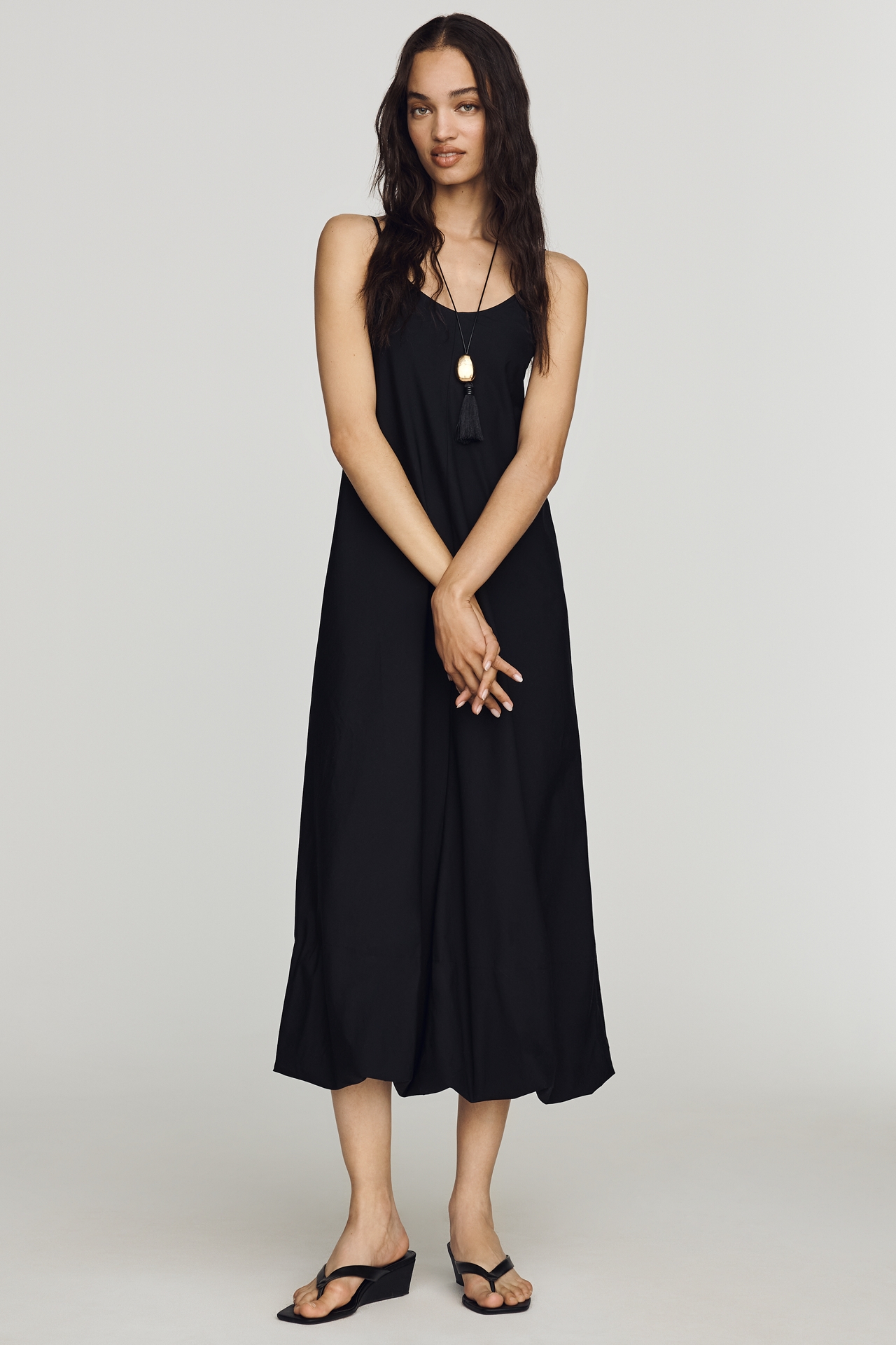 Maeve Cotton Bubble Hem Midi Dress
