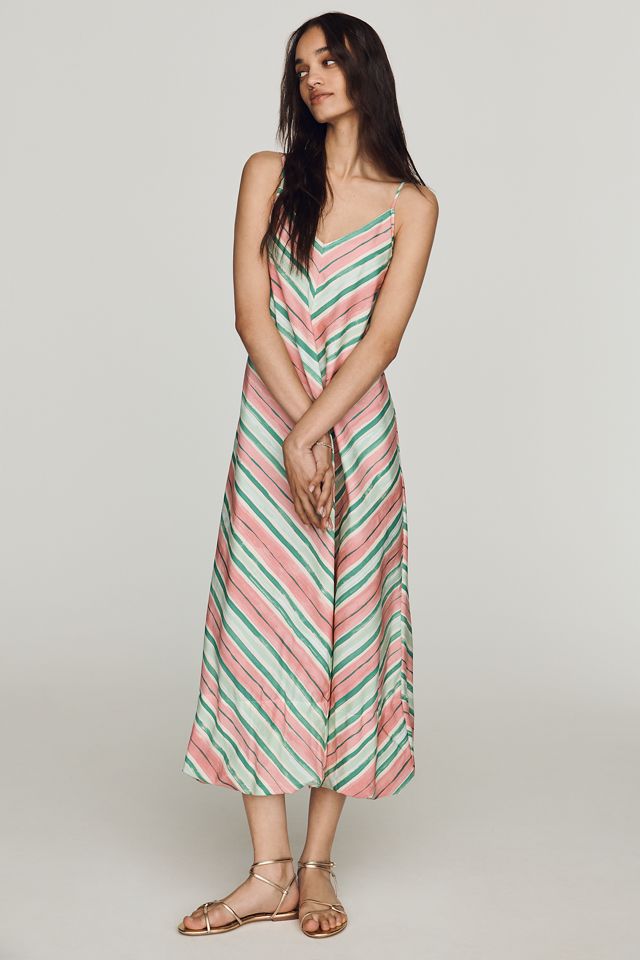 Maeve Cotton Bubble Hem Midi Dress