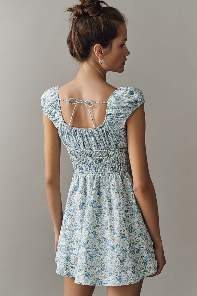 By Anthropologie Cotton Smocked Mini Dress #2