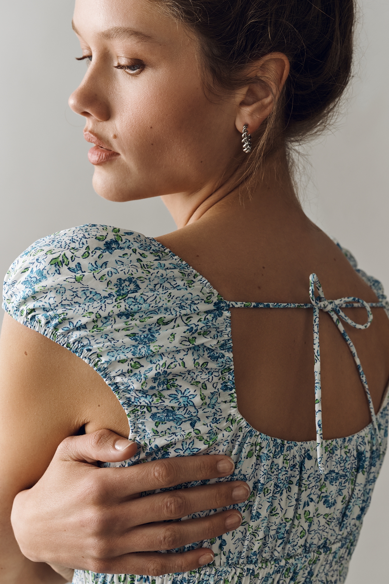 By Anthropologie Cotton Smocked Mini Dress