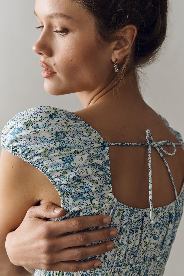 By Anthropologie Cotton Smocked Mini Dress #3