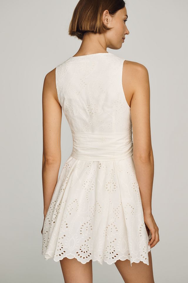 Maeve Belted Eyelet Mini Dress #1