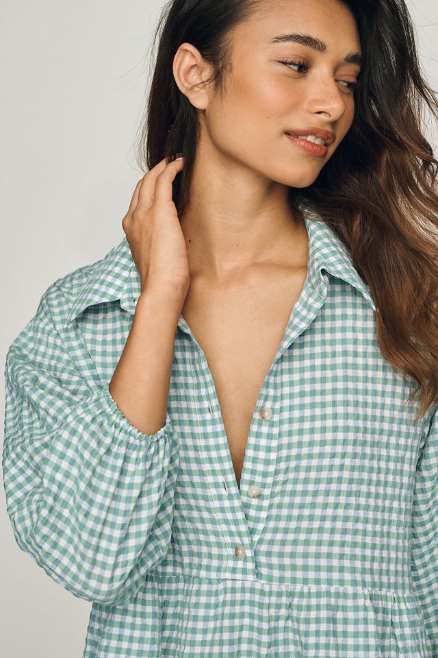 Maeve Bettina Tiered Mini Shirtdress #2