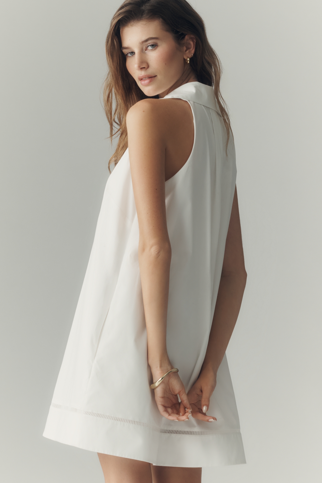 By Anthropologie Cotton Collared Mini Dress