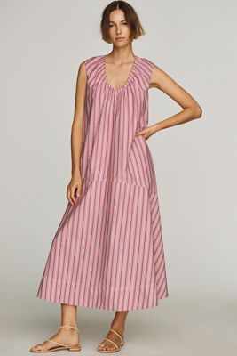 By Anthropologie Halter V-Neck Fit & Flare Midi Dress | Anthropologie UK