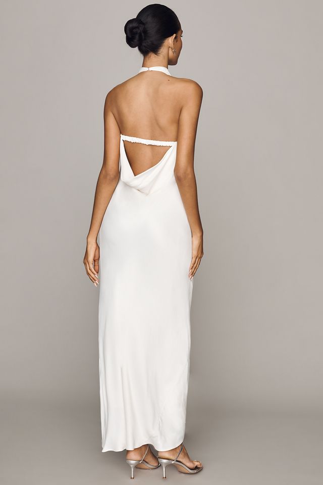 Maeve Jamie Satin Halter Maxi Dress #2