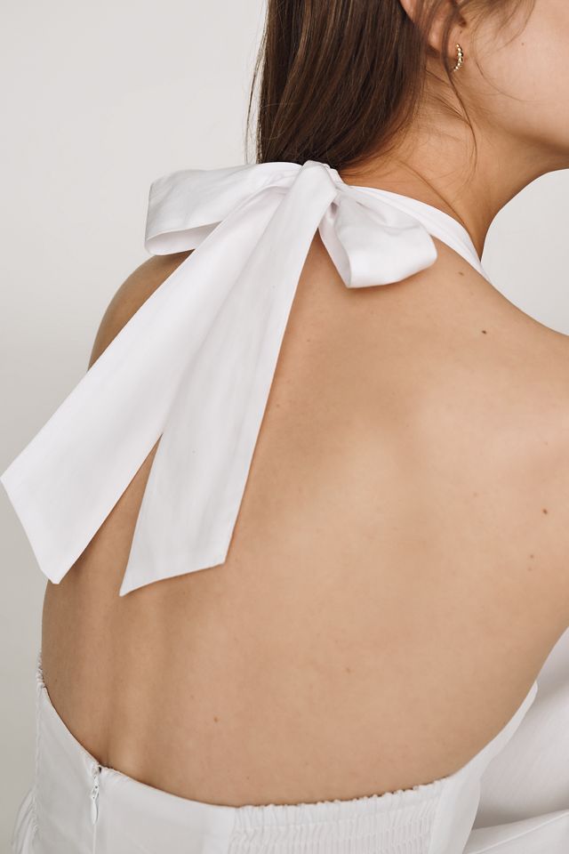 Maeve Cotton Halter Midi Dress #1