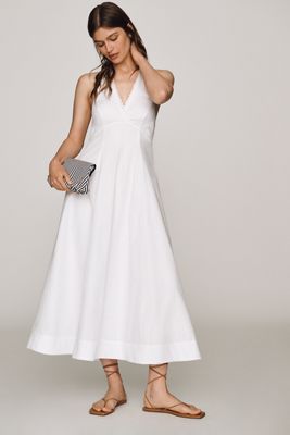 Maeve Cotton Halter Midi Dress