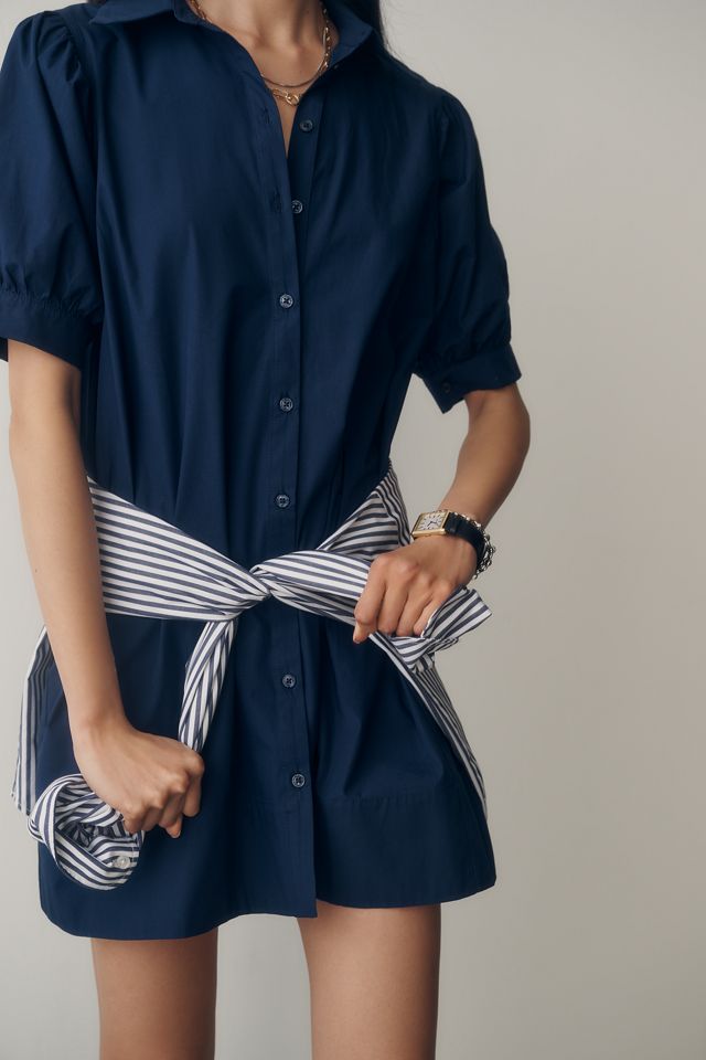 Maeve Cotton Puff-Sleeve Shirtdress #2