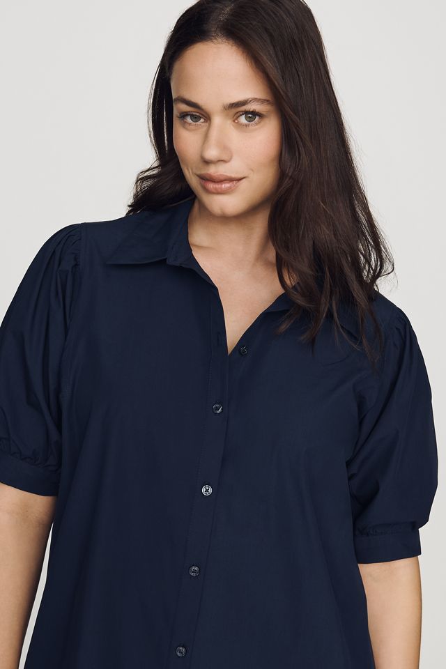 Maeve Cotton Puff-Sleeve Shirtdress #5