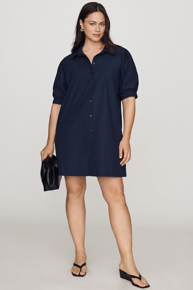 Maeve Cotton Puff-Sleeve Shirtdress #6