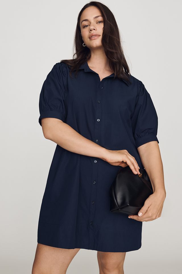 Maeve Cotton Puff-Sleeve Shirtdress #4