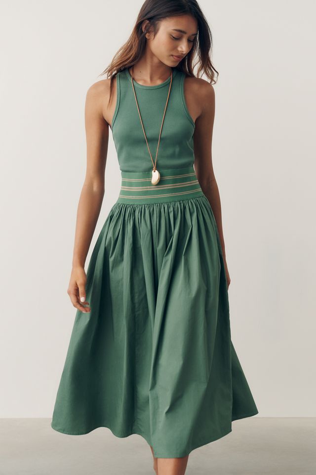 By Anthropologie Banded Twofer Midi Dress #1