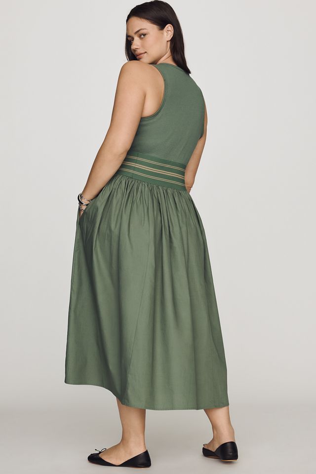 By Anthropologie Banded Twofer Midi Dress #6
