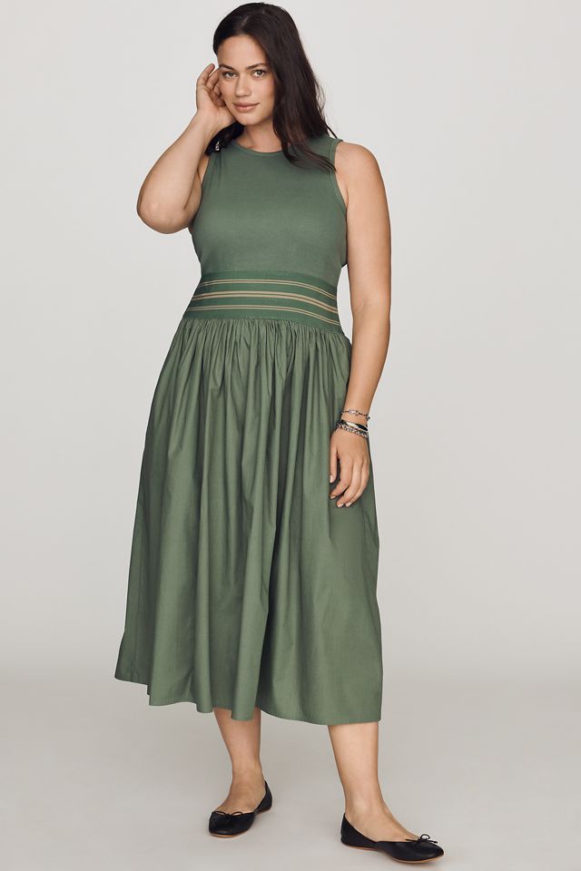 By Anthropologie Banded Twofer Midi Dress #4