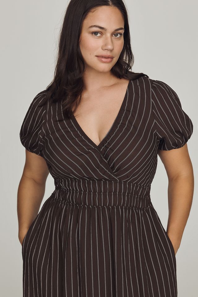 By Anthropologie Puff Sleeve Waisted Maxi Dress #5