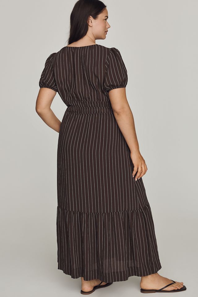 By Anthropologie Puff Sleeve Waisted Maxi Dress #6